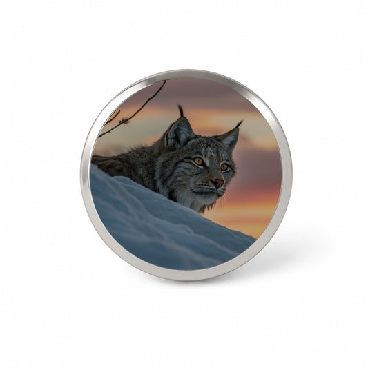 Canada Lynx At Sunset Novelty Hat Backpack Lapel Pin