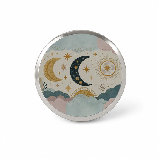 Celestial Moon Collage Novelty Hat Backpack Lapel Pin