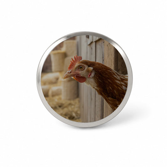 Chicken Barnyard Farm Life Novelty Hat Backpack Lapel Pin