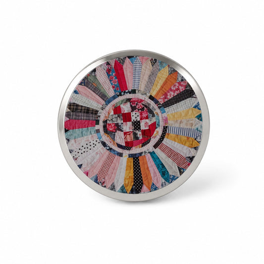 Circular Quilt Novelty Hat Backpack Lapel Pin