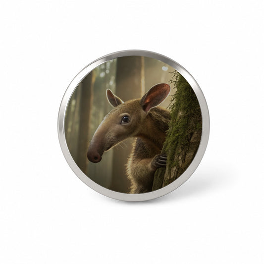 Curious Anteater Nature Photo Novelty Hat Backpack Lapel Pin