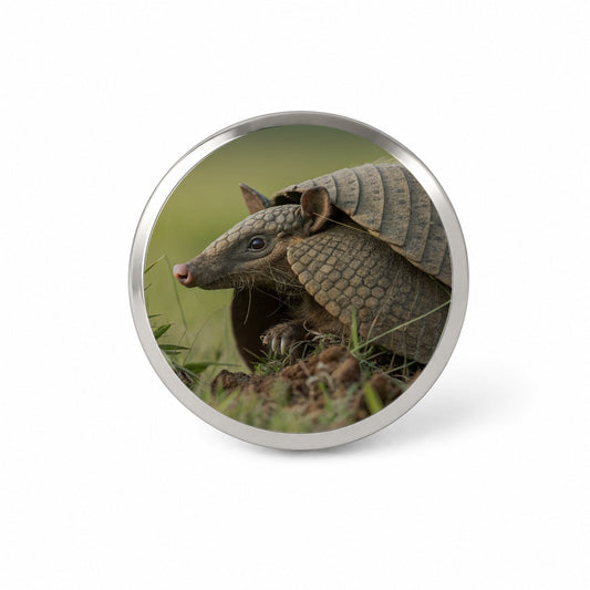 Curious Armadillo Wildlife Nature Novelty Hat Backpack Lapel Pin