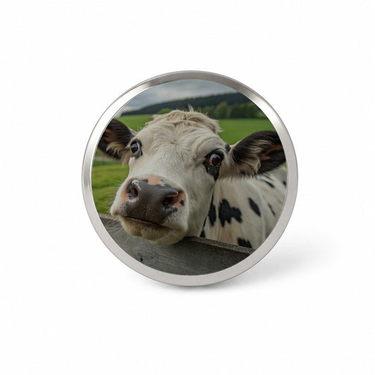 Curious Cow Farm Life Novelty Hat Backpack Lapel Pin