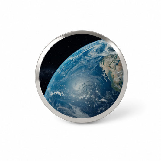 Earth from Space Novelty Hat Backpack Lapel Pin