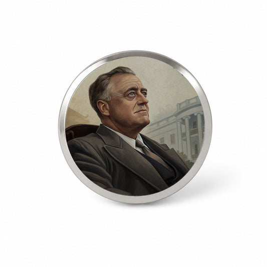 Franklin D Roosevelt American President Novelty Hat Backpack Lapel Pin