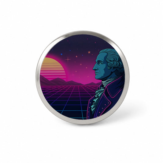 George Washington Cyberpunk Style Novelty Hat Backpack Lapel Pin