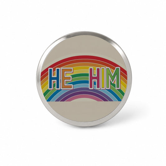 He Him Rainbow Love Pride Novelty Hat Backpack Lapel Pin