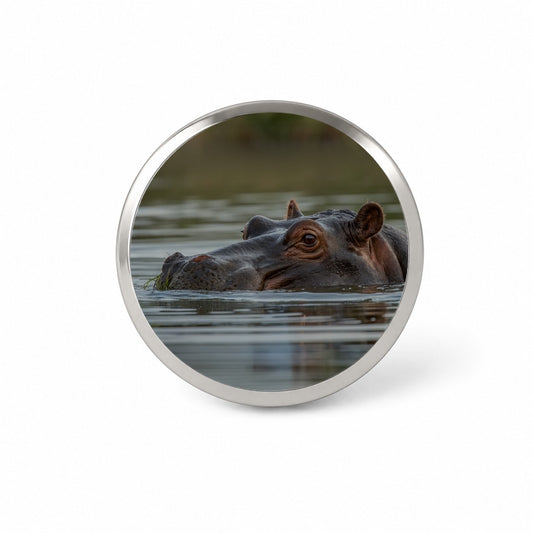 Hippo River Safari Wildlife Africa Novelty Hat Backpack Lapel Pin