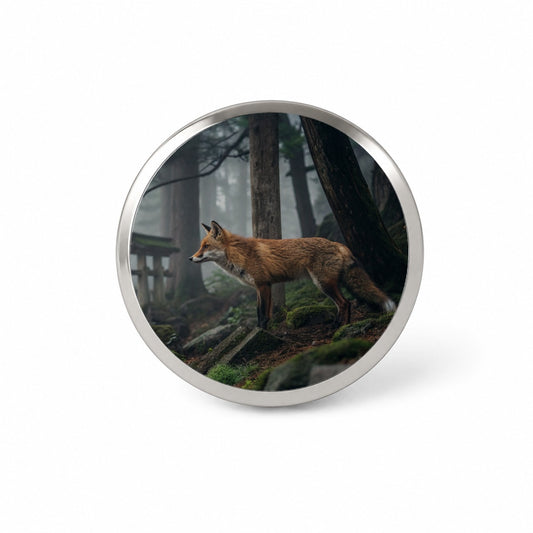 Japanese Fox Woodland Novelty Hat Backpack Lapel Pin