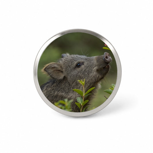 Javelina Woodland Novelty Hat Backpack Lapel Pin