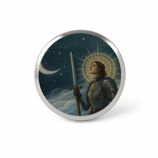 Joan of Arc Medieval Warrior Novelty Hat Backpack Lapel Pin