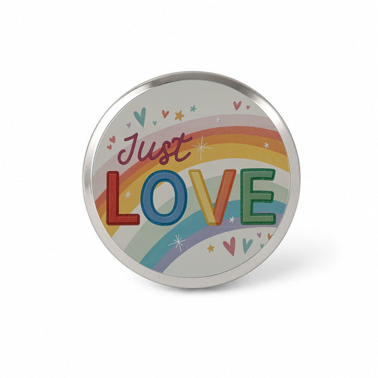 Just Love Rainbow Pride Novelty Hat Backpack Lapel Pin