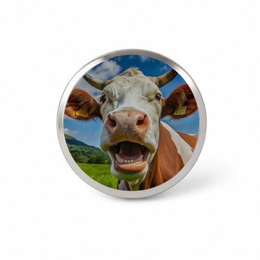 Laughing Cow Farm Novelty Hat Backpack Lapel Pin