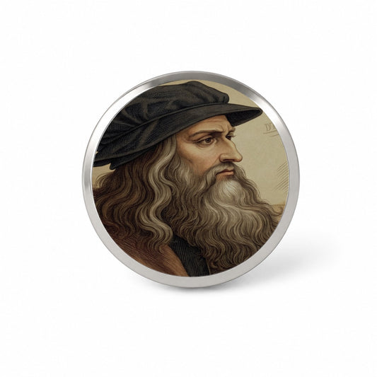 Leonardo da Vinci Inventor Novelty Hat Backpack Lapel Pin