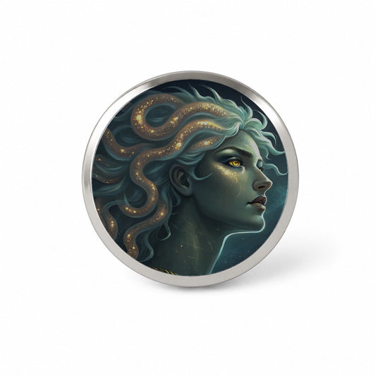 Medusa Greek Mythology Novelty Hat Backpack Lapel Pin