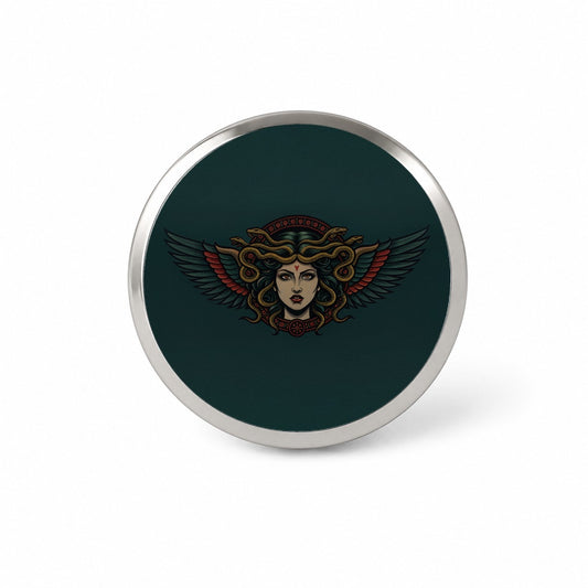 Medusa Mythological Snake Queen Novelty Hat Backpack Lapel Pin
