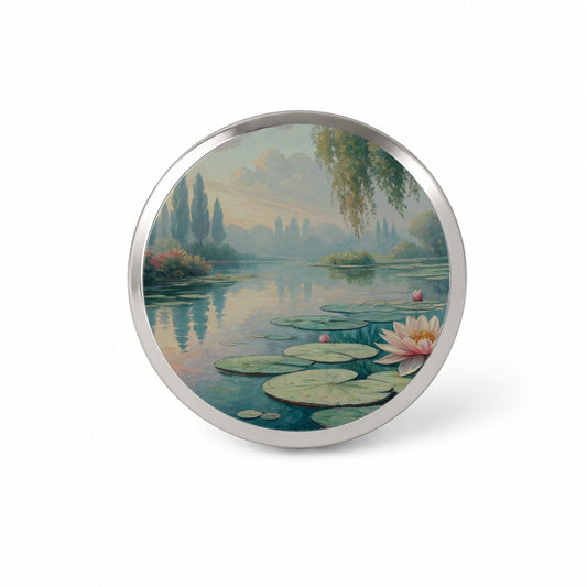 Monet Style Water Lilies Novelty Hat Backpack Lapel Pin