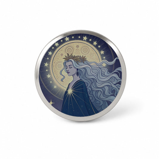 Moon Goddess Cosmic Tarot Novelty Hat Backpack Lapel Pin