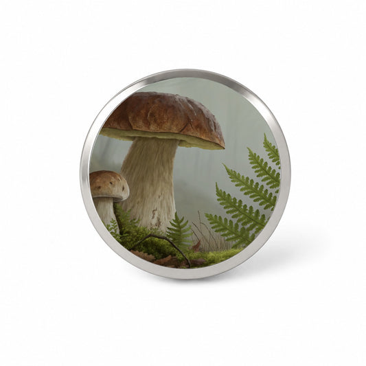 Mushroom Fern Botanical Art Novelty Hat Backpack Lapel Pin