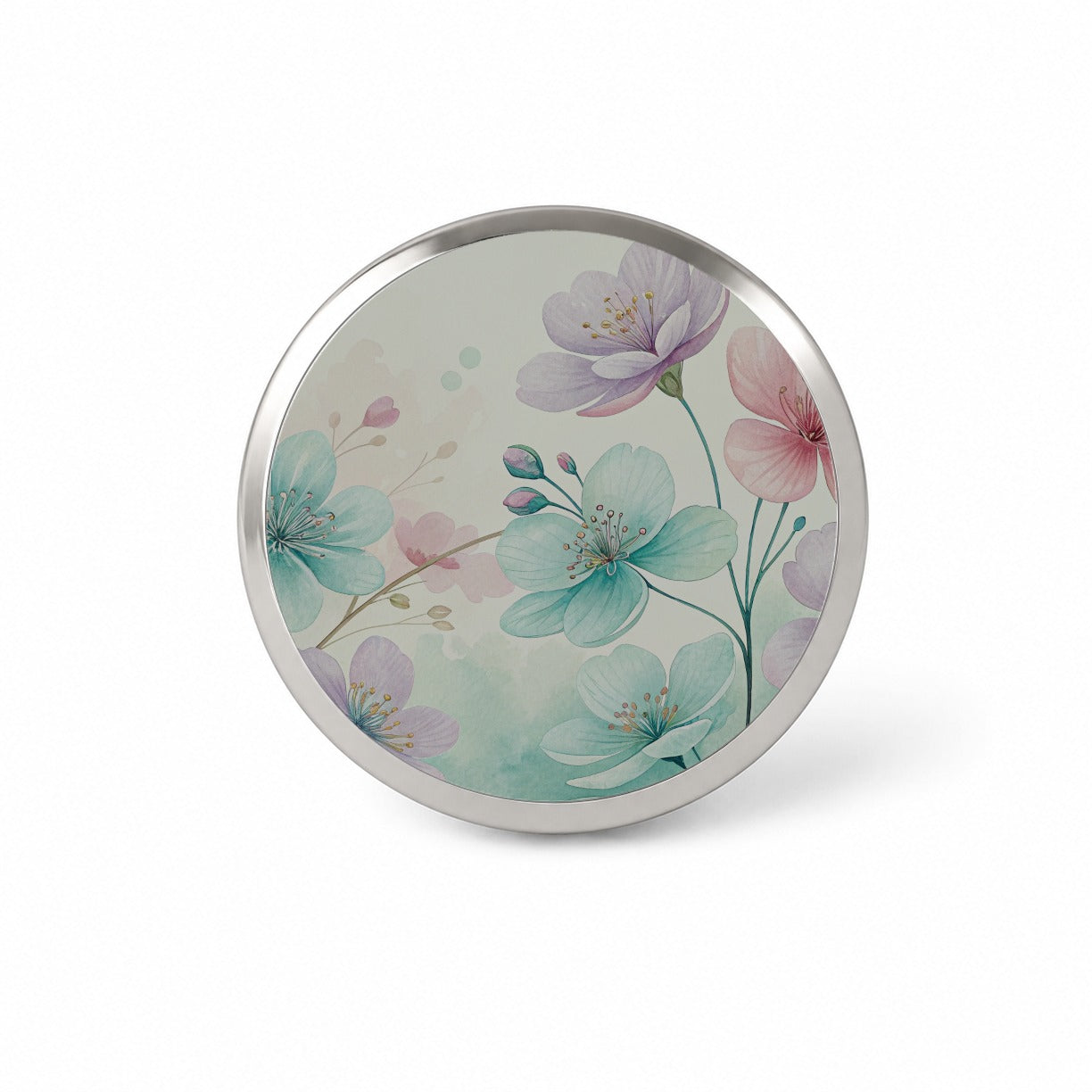 Pastel Flowers Botanical Art Novelty Hat Backpack Lapel Pin