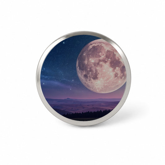 Pastel Moon At Night Novelty Hat Backpack Lapel Pin