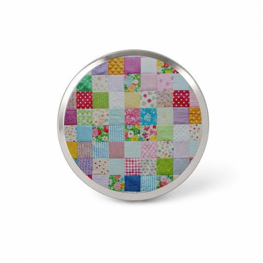 Patchwork Quilt Colorful Novelty Hat Backpack Lapel Pin