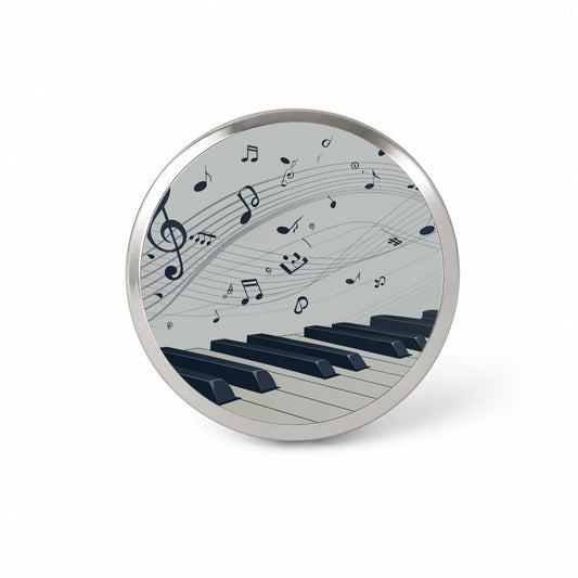 Piano Keys Musical Notes In Motion Novelty Hat Backpack Lapel Pin
