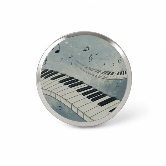 Piano Music Flowing Keys Novelty Hat Backpack Lapel Pin