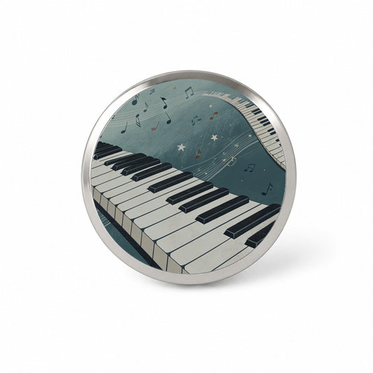 Piano Music Wave Novelty Hat Backpack Lapel Pin