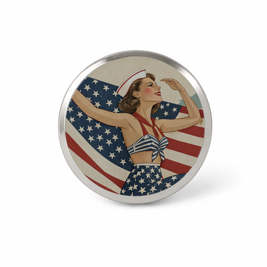 Retro Summer Sailor Pinup USA America Novelty Hat Backpack Lapel Pin