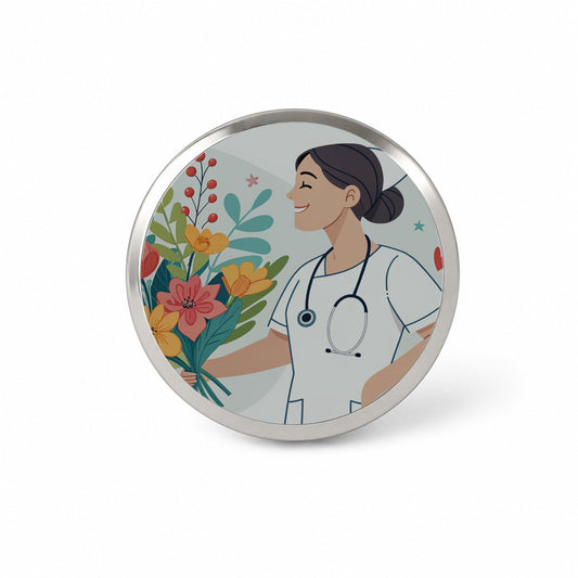 RN LVN Nurse Nursing Flowers Novelty Hat Backpack Lapel Pin