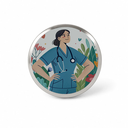 RN LVN Wildflower Nurse Novelty Hat Backpack Lapel Pin