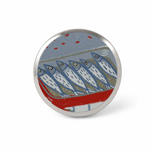 Sardines Fish In Tin Novelty Hat Backpack Lapel Pin