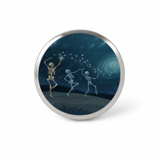 Skeleton Moon Dance Halloween Novelty Hat Backpack Lapel Pin