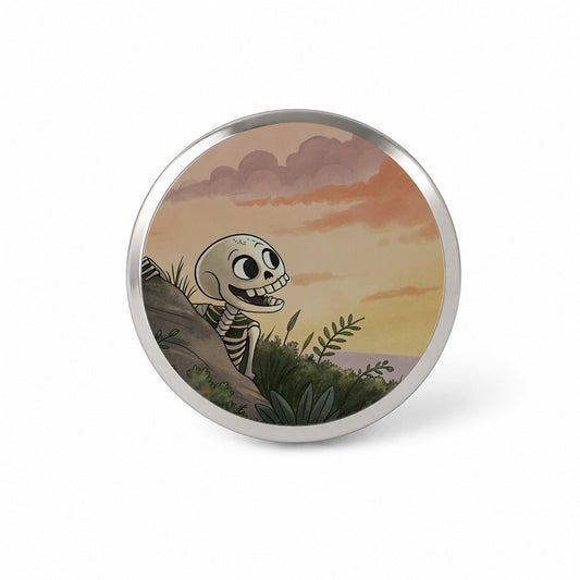 Skeleton Tree Sunset Halloween Novelty Hat Backpack Lapel Pin