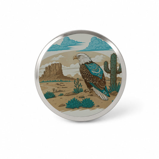 Southwestern Bald Eagle Desert Novelty Hat Backpack Lapel Pin