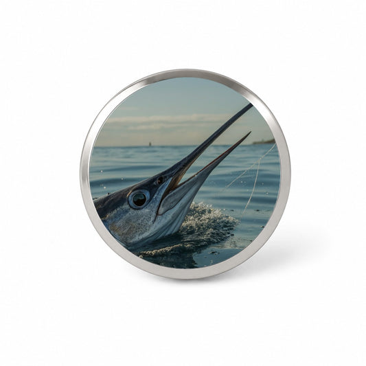 Swordfish Surface Fishing Novelty Hat Backpack Lapel Pin