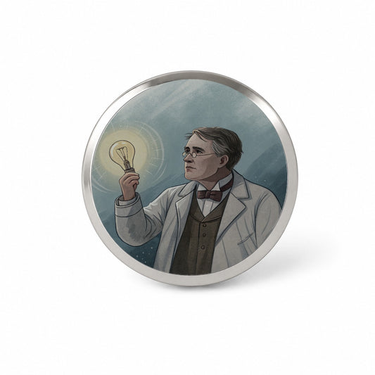 Thomas Edison American Inventor Novelty Hat Backpack Lapel Pin