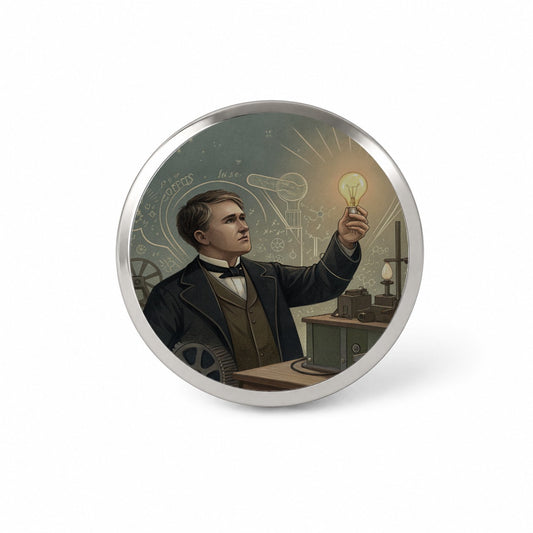 Thomas Edison Historic Inventor Novelty Hat Backpack Lapel Pin