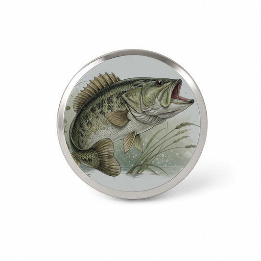 Trophy Largemouth Bass Fishing Novelty Hat Backpack Lapel Pin