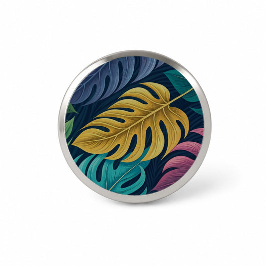 Tropical Leaves Colorful Novelty Hat Backpack Lapel Pin