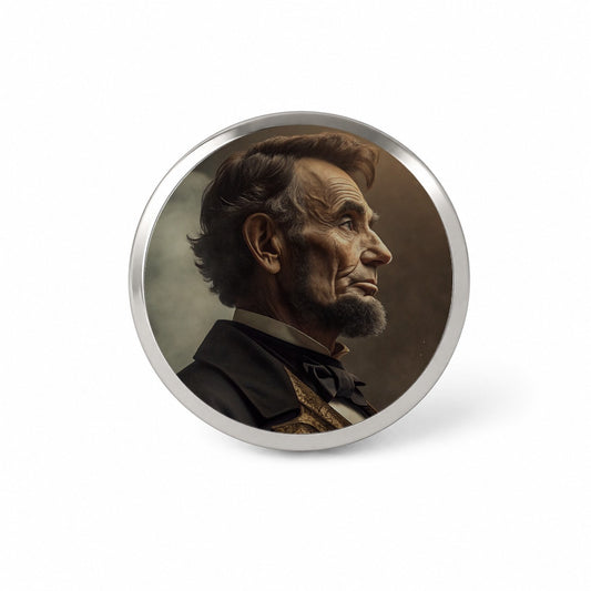 Victorian Steampunk Lincoln Portrait Novelty Hat Backpack Lapel Pin