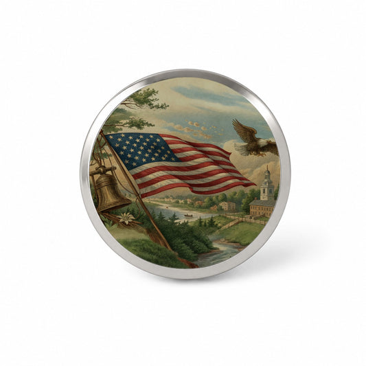Vintage American Eagle Flag Novelty Hat Backpack Lapel Pin