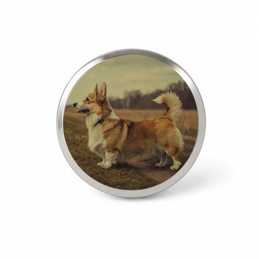 Vintage Welsh Corgi Dog Novelty Hat Backpack Lapel Pin