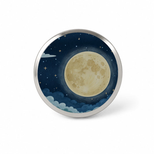 Watercolor Moon At Night Novelty Hat Backpack Lapel Pin