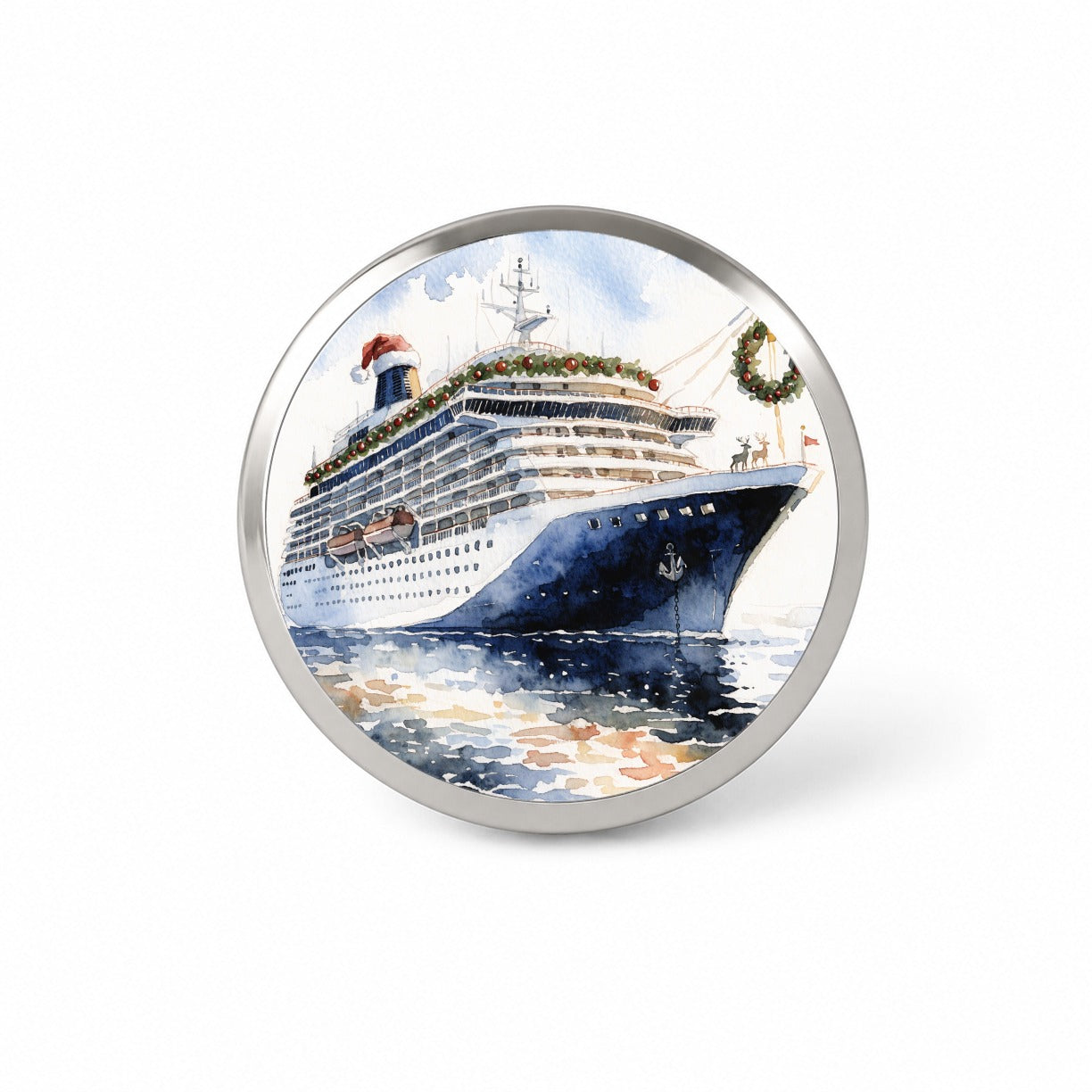 Christmas Cruse Ship Vacation Novelty Hat Backpack Lapel Pin