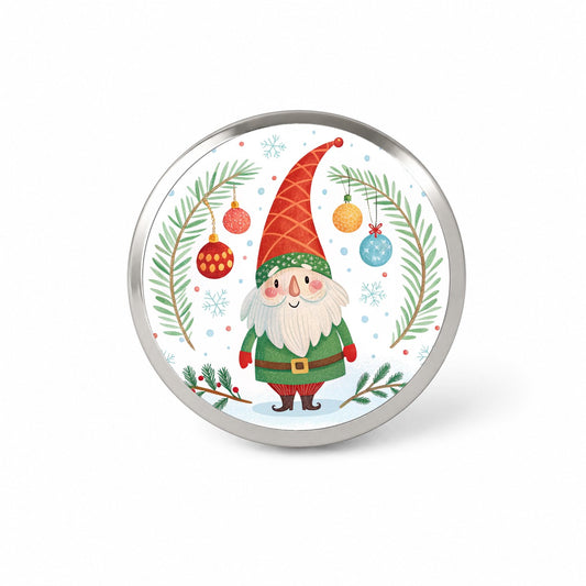 Christmas Gnome Red Green Novelty Hat Backpack Lapel Pin