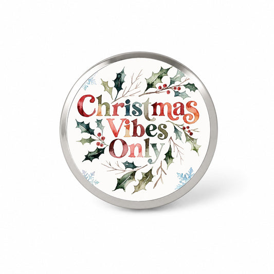 Christmas Vibes Only Novelty Hat Backpack Lapel Pin