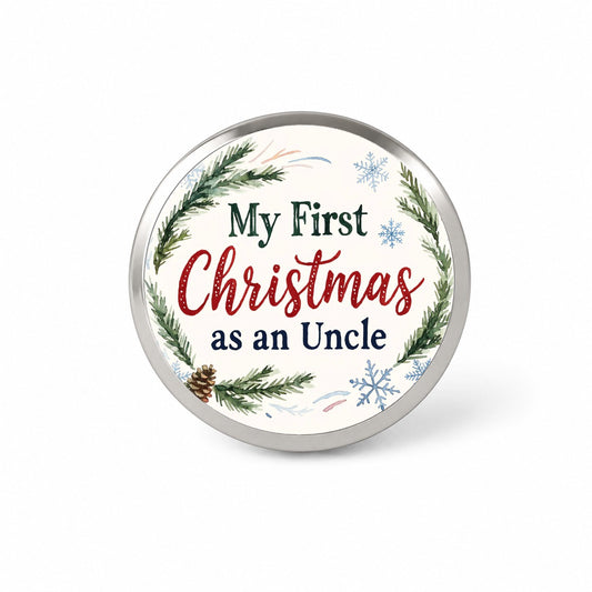 First Christmas Uncle Novelty Hat Backpack Lapel Pin