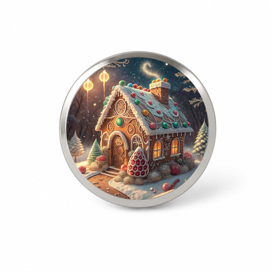 Gingerbread House Christmas Fancy Novelty Hat Backpack Lapel Pin